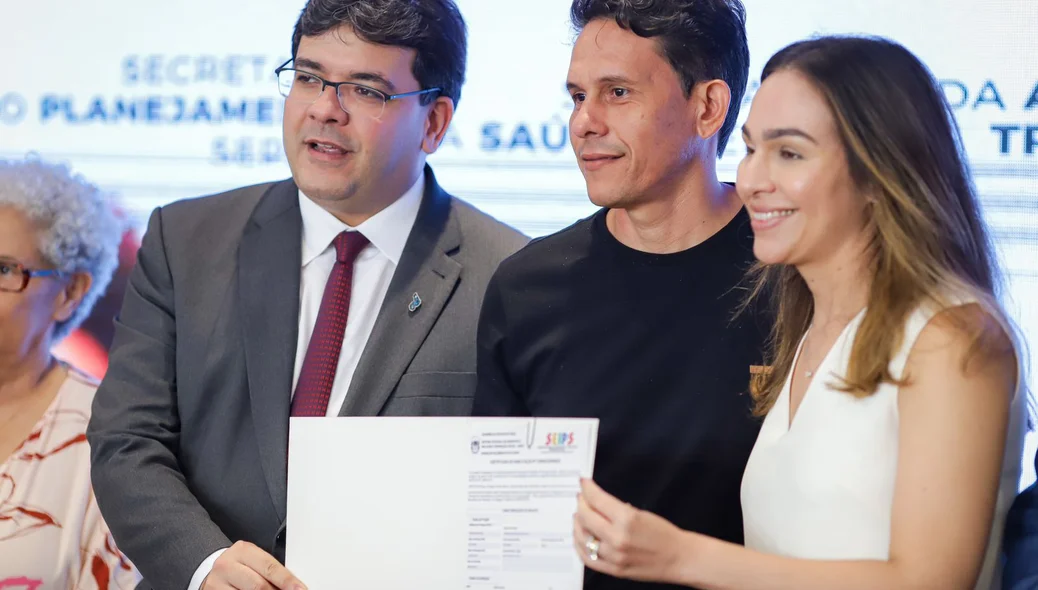 Rafael Fonteles e a primeira-dama Isabel Fonteles