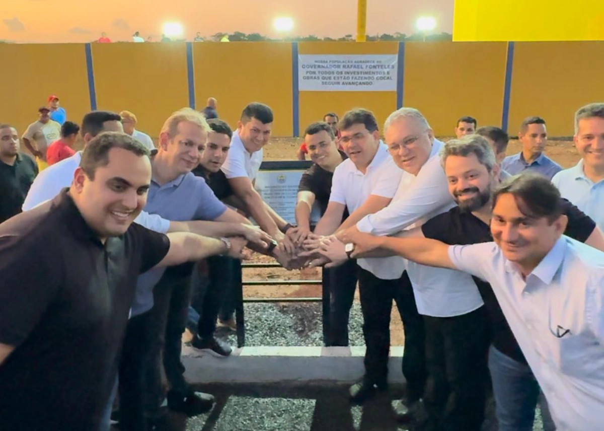 Rafael Fonteles e Leonardo Sobral na inauguração