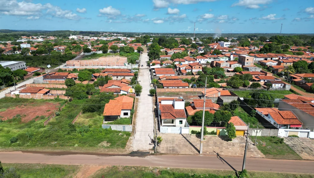 Ruas pavimentadas no município