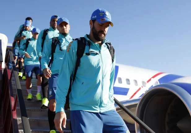 Seleção Brasileira desembarcando no Texas