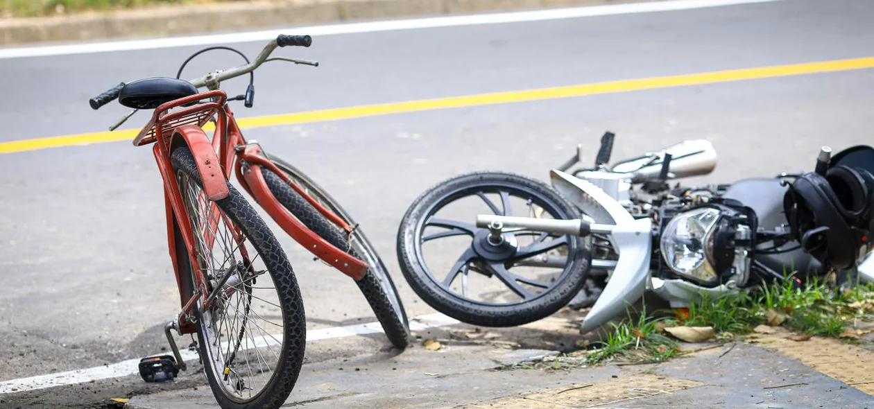 Situação da bicicleta após o acidente
