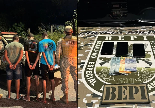 Trio suspeito de assaltar policial foram presos pelo BEPI