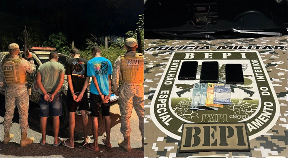 Trio suspeito de assaltar policial foram presos pelo BEPI