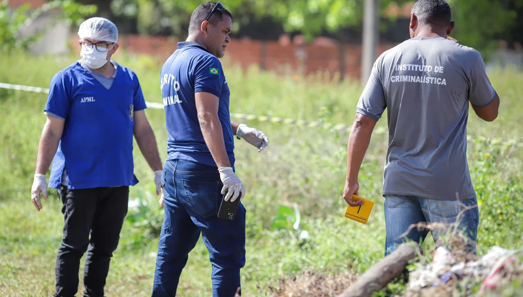 Uma perícia foi realizada no local