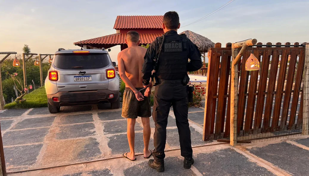 Alvo preso pelo DRACO em Cajueiro da Praia