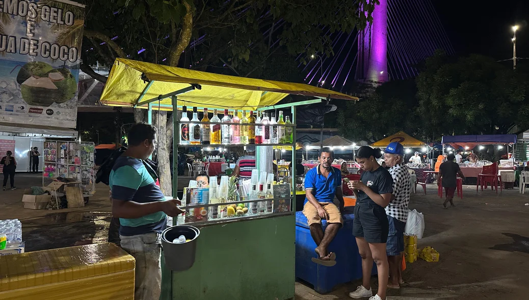 Barracas no festival
