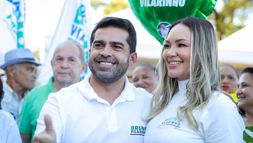 Bruno Vilarinho e a esposa