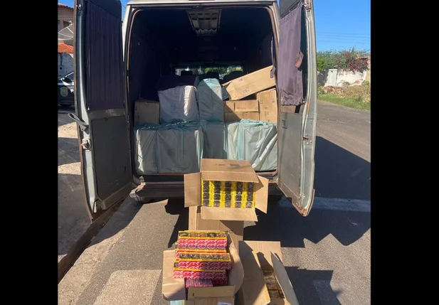 Foram apreendidos 29 mil maços de cigarro