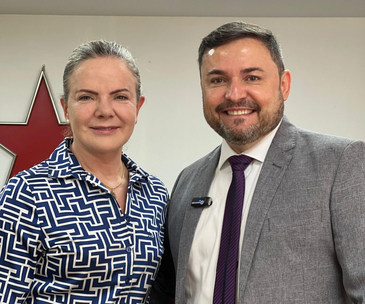 Gleisi Hoffmann e Fábio Novo