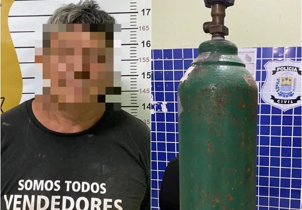 Homem usava o cilindro de oxigênio na oficina