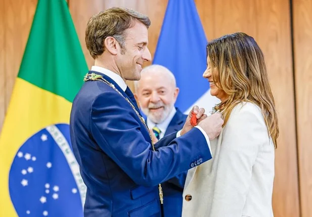 Janja e Macron
