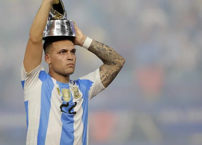 Lautaro Martínez fez o gol do título da Argentina