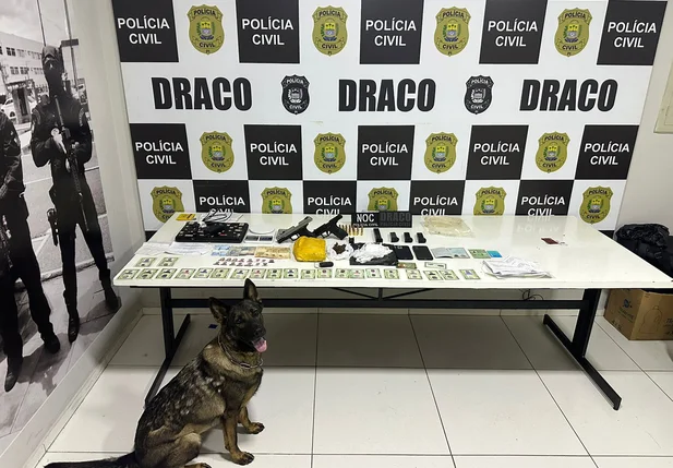 Material apreendido pelo DRACO na Operação 142