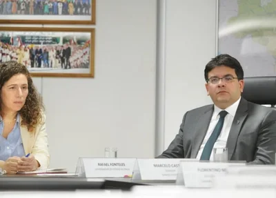Ministra Esther Dweck e o governador Rafael Fonteles