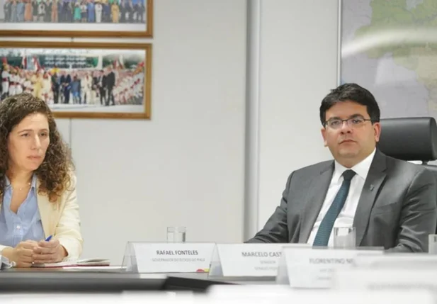 Ministra Esther Dweck e o governador Rafael Fonteles