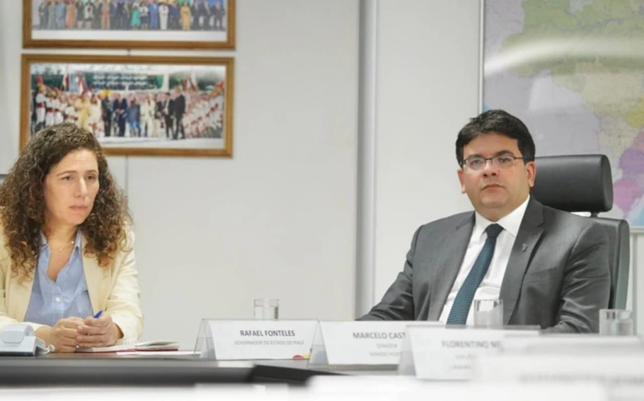 Ministra Esther Dweck e o governador Rafael Fonteles