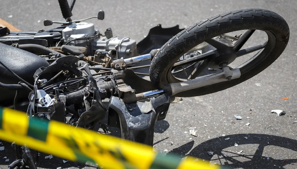 Motocicleta da vítima