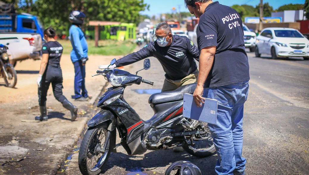 Motocicleta da vítima