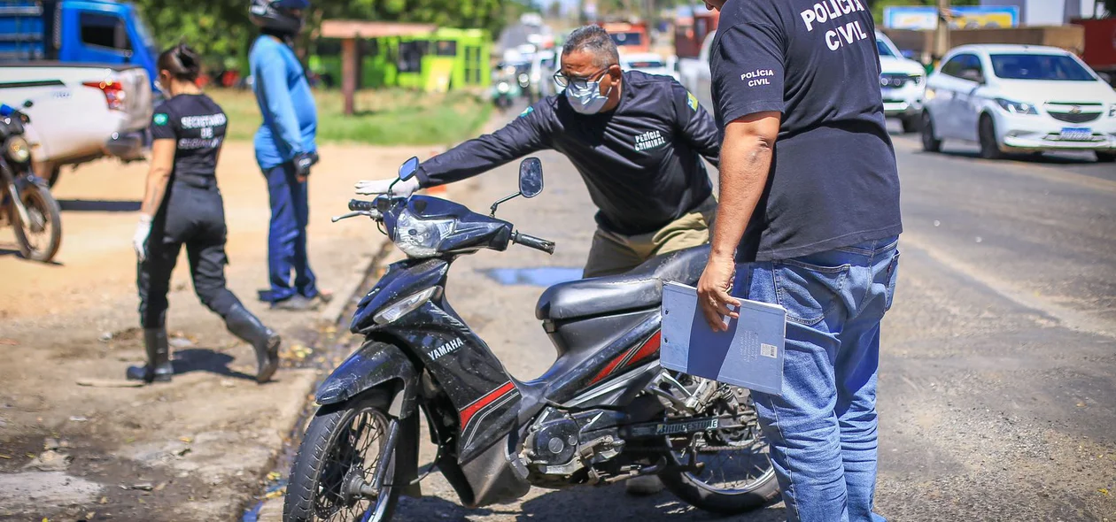 Motocicleta da vítima