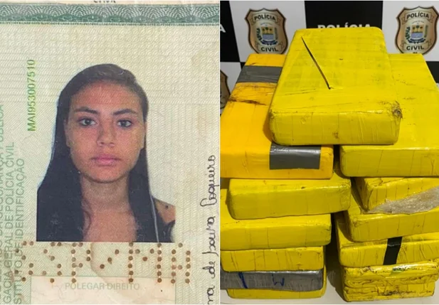 Olga Cristina de Sousa Coqueiro presa com 13,7kg de cocaína