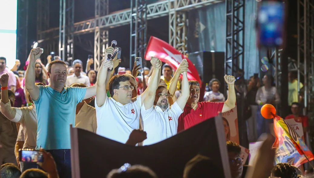 Paulo Márcio, Rafael Fonteles, Fábio Novo e Wellington Dias