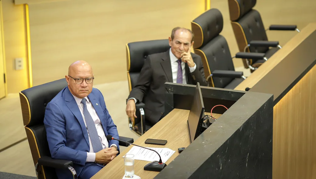 Presidente Franzé Silva e o senador Marcelo Castro