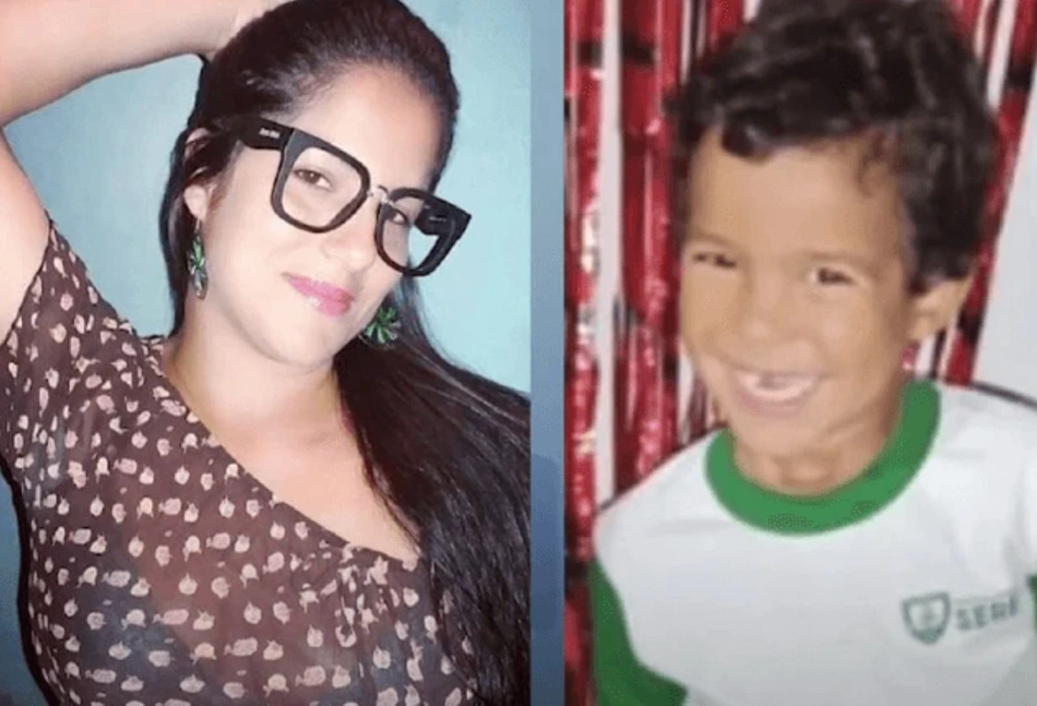 Priscila dos Santos Deambrósio, de 36 anos, e seu filho, Higor Gabriel, de apenas 4 anos