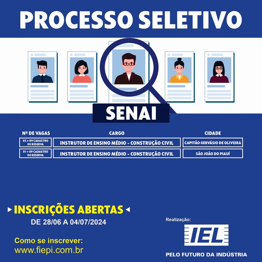 Senai realiza processo seletivo