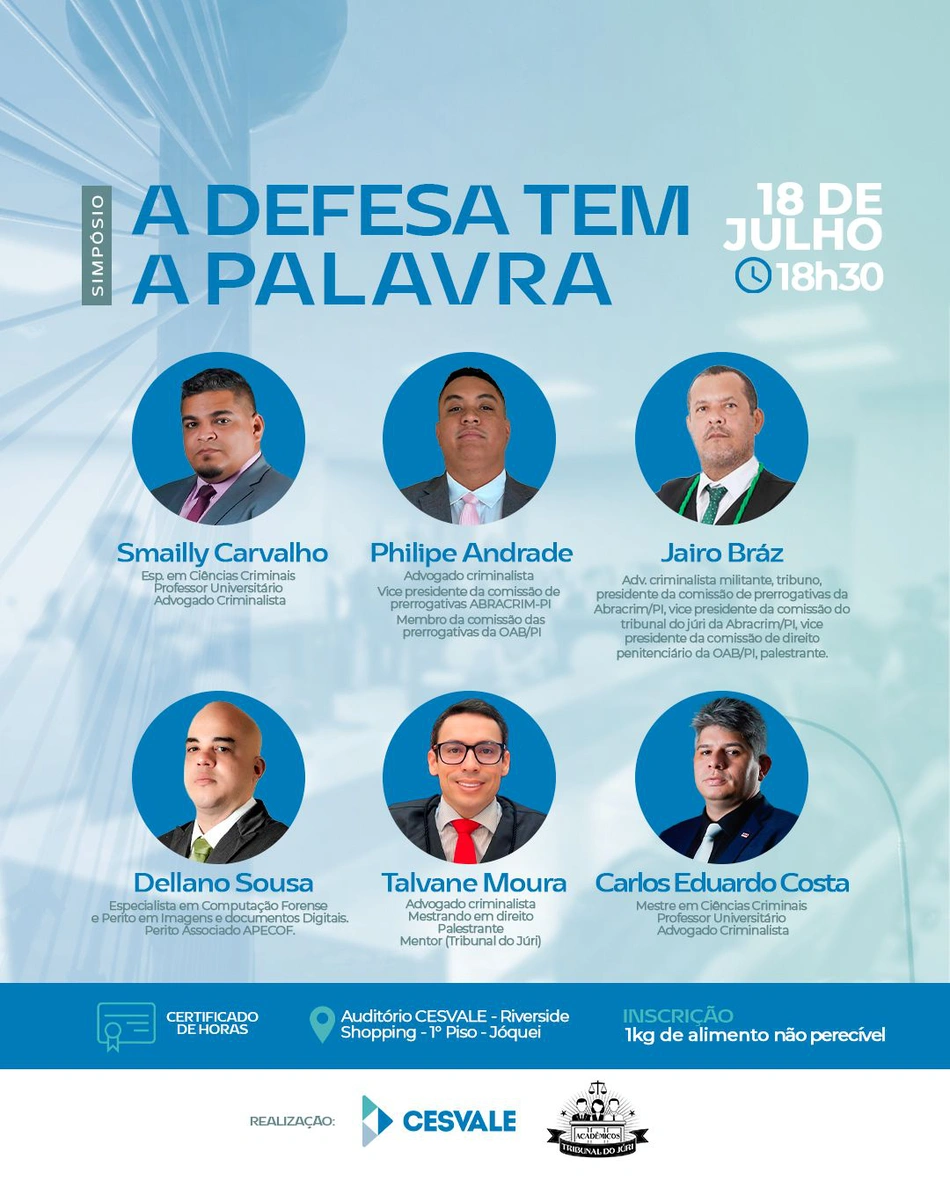 Simpósio A defesa tem a palavra