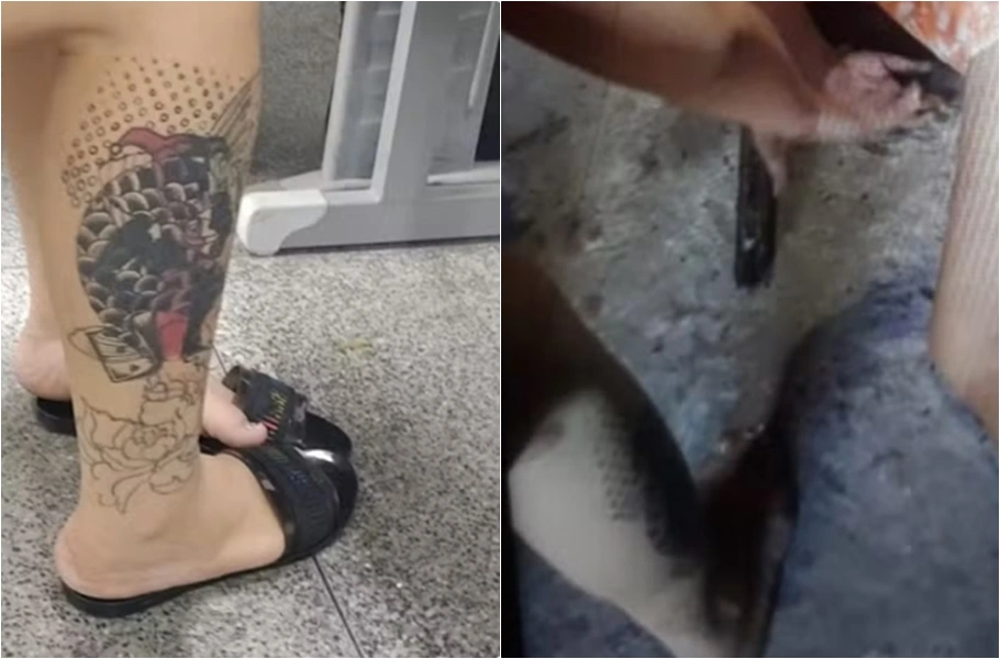 Tatuagem da blogueira do PCC ao lado do corpo da vítima