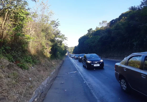 Trecho da BR 343 onde ocorreu o acidente