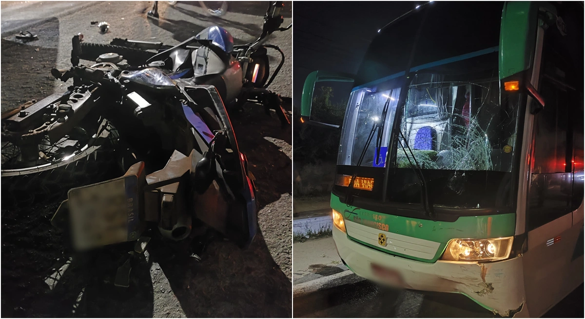 Acidente envolvendo moto e ônibus deixa uma pessoa morta em Luís Correia