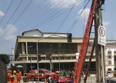 Acidente ocorreu na Rua Rui Barbosa, com o técnico da empresa Mob Telecom