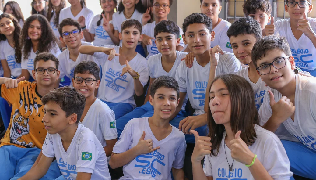 Alunos presentes na visita