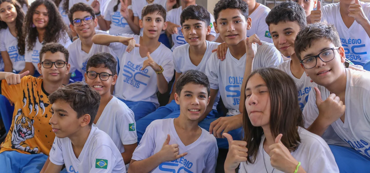 Alunos presentes na visita