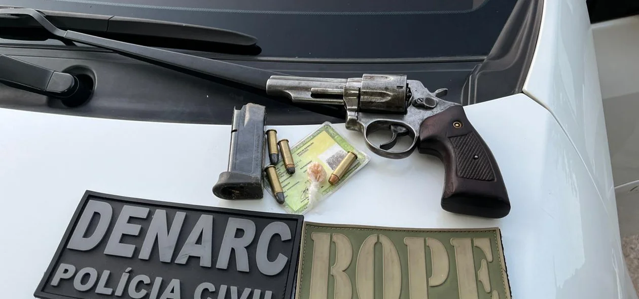 Arma de fogo apreendida na Operação DENARC 50