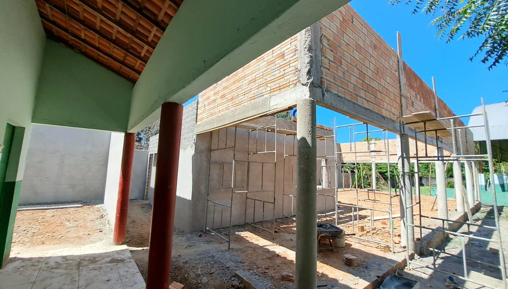 As obras estão ocorrendo em ritmo acelerado