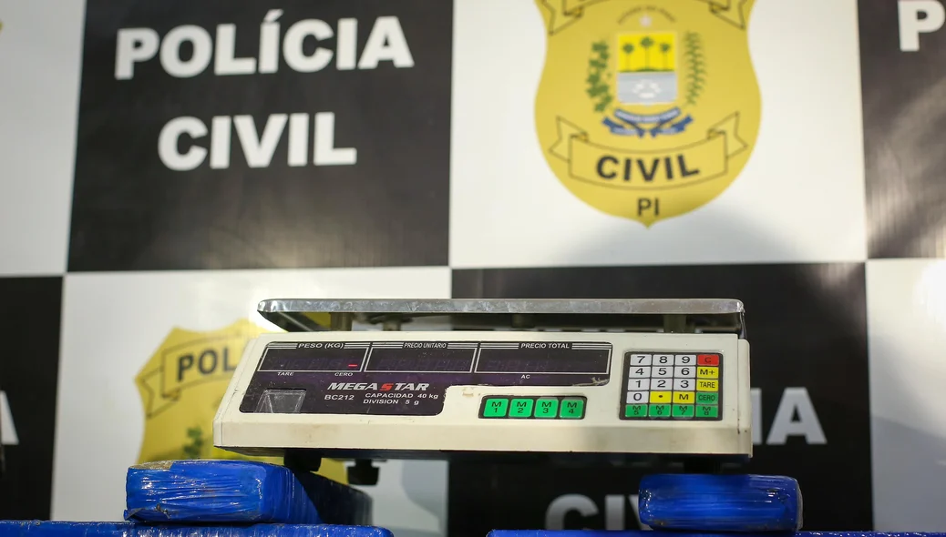 Balança usada para pesar drogas