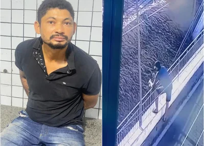 Câmeras de segurança mostraram o momento em que Marcos Henrique joga um coquetel molotov nas barracas