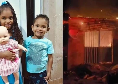 Crianças vítimas do incêncio