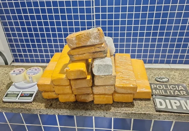 Droga apreendida em Ilha Grande do Piauí