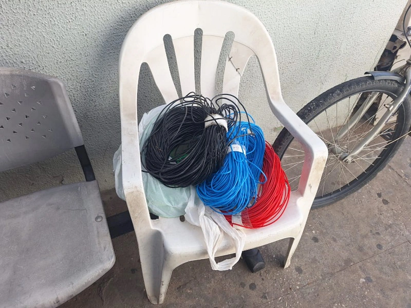 Fios de cobre foram recuperados