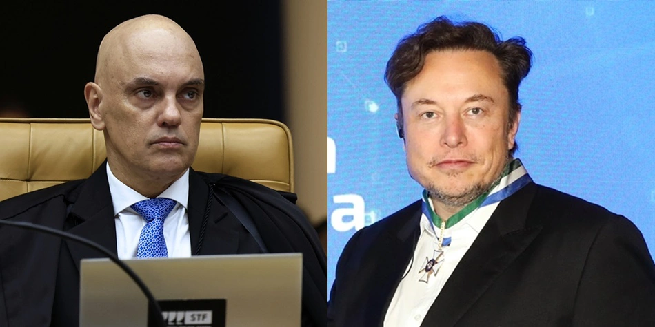 Ministro Alexandre de Moraes e Elon Musk