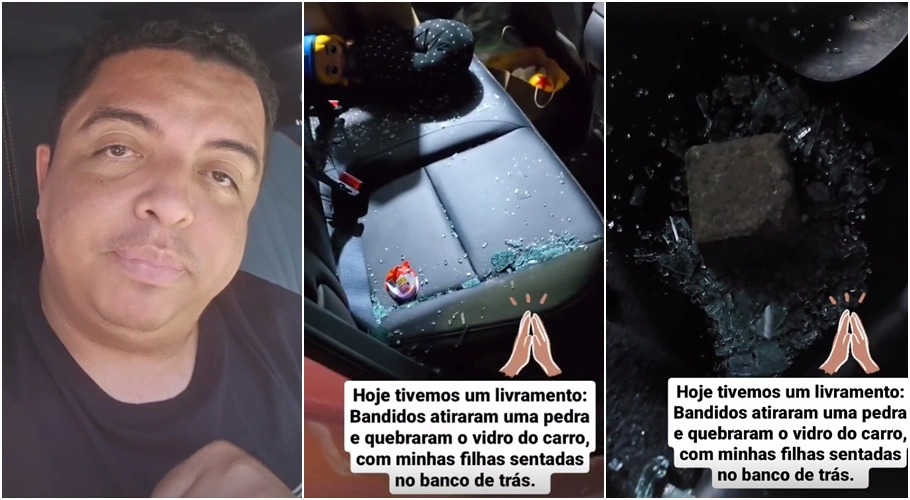 Professor relata momentos de terror após ter carro atacado por bandidos