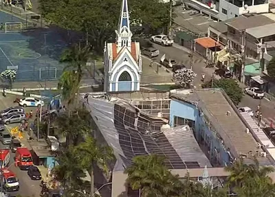 Teto do Santuário do Morro da Conceição desabou em Recife
