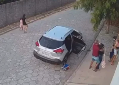 Câmera registra nova agressão de sargento do Corpo de Bombeiros contra ex-esposa