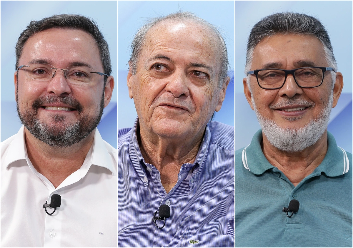 Fábio Novo (PT), Silvio Mendes (UB) e Geraldo Carvalho (PSTU)