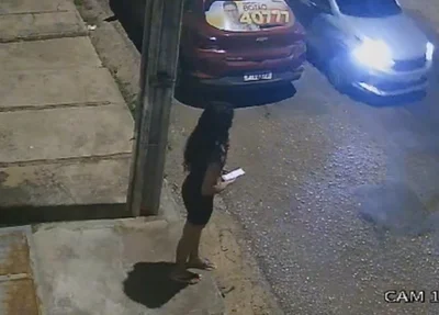 Momento em que Juliana Nunes foi vista pela última vez antes de desaparecer