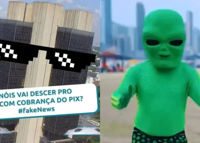 A postagem foi acompanhada de hashtags como #SaiDeMimFakeNews e #FakeNews