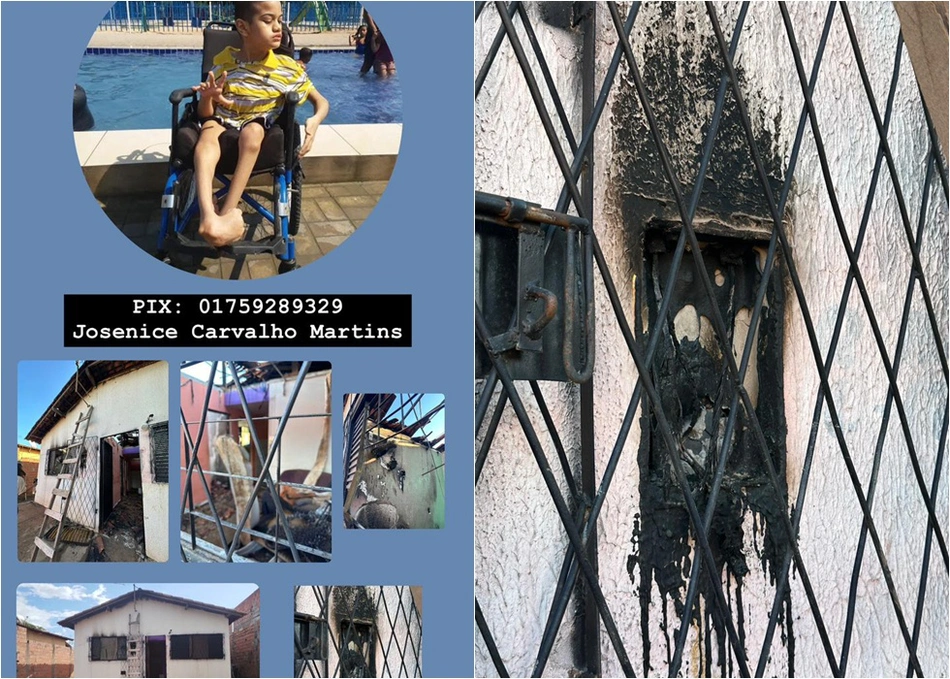 Família pede ajuda após incêndio devastar casa em Teresina